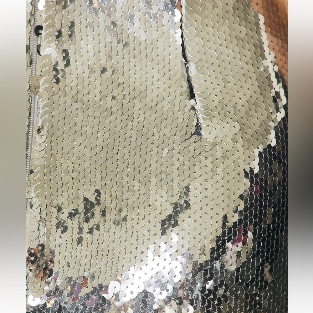 Alex Perry Keaton Mini Dress Silver - Picture 4 of 4